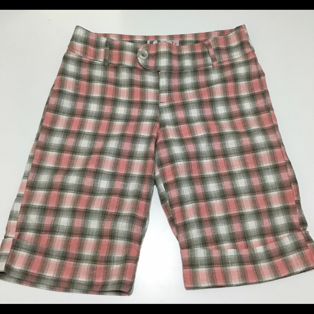 plaid shorts